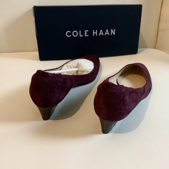 Cole Haan Kathryn Vine Purple Wedge Pump Heels 6.5 - Picture 13 of 14